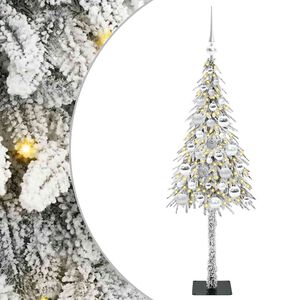 vidaXL Weihnachtsbaum mit 150 LEDs Wei&szlig; 120 cm PE und Stahl