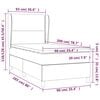 vidaXL Boxspringbett mit Matratze Hellgrau 90x200 cm Stoff