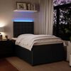 vidaXL Boxspringbett mit Matratze Schwarz 120x200 cm Samt