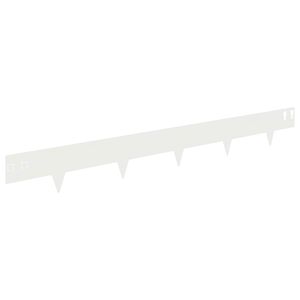 vidaXL Raseneinfassung 30 pcs 100 x 12 cm Stahl Wei&szlig;