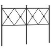 vidaXL Ersatz-Kopfteil Metall Schwarz 120 cm