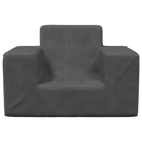 vidaXL Kindersofa Anthrazit Weich Plüsch