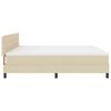vidaXL Boxspringbett mit Matratze mit LED Creme 200 x 200 cm Stoff