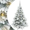 vidaXL K&uuml;nstlicher Weihnachtsbaum mit 150 LEDs Wei&szlig; 120 cm PE und PVC