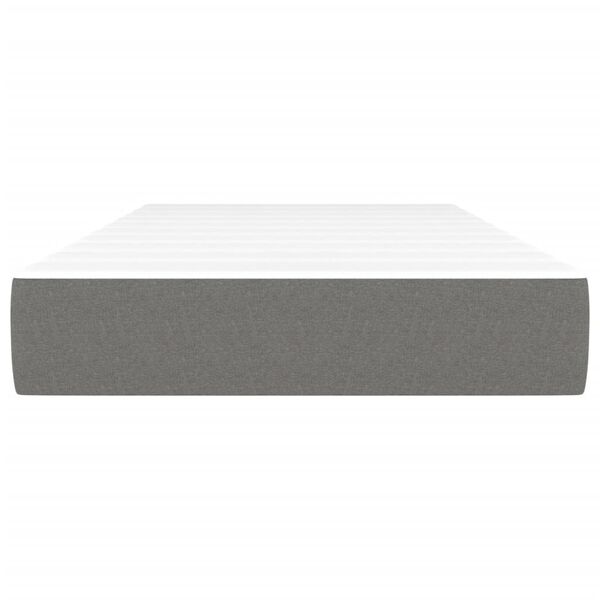 vidaXL Taschenfederkernmatratze Dunkelgrau 90x200x20 cm Stoff