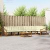 vidaXL Outdoor-Sofagarnitur mit Kissen 6 pcs Natur und Creme