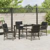 vidaXL Garten Essgruppe mit Kissen 5 pcs Grau Poly-Rattan