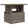 vidaXL Gartentisch Grau 100x55x73 cm Poly Rattan und Akazienholz