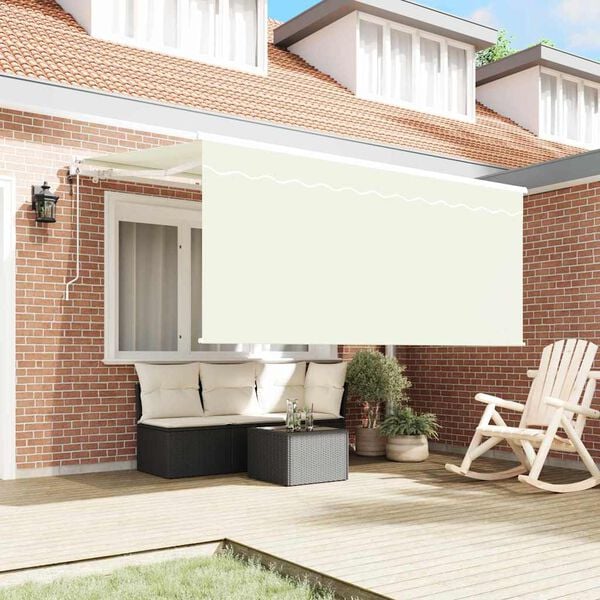 vidaXL Einziehbare Markise Creme 300 x 200 cm Polyester und Aluminium