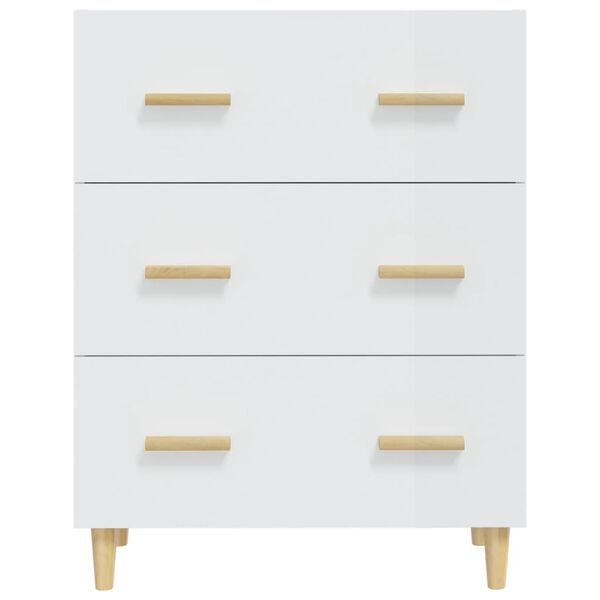 vidaXL Sideboard Hochglanz-Wei&szlig; 70x34x90 cm Holzwerkstoff