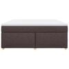vidaXL Boxspringbett mit Matratze Dunkelbraun 180x200 cm Stoff