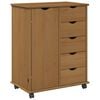 vidaXL Rollschrank 63,5 x 39 x 79 cm Massivholz Kiefer Honigbraun