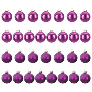 vidaXL Weihnachtskugelset 30 stk. Lila 6 cm Polystyrol