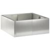 vidaXL St&uuml;tzmauer 4 stk. 100 x 100 x 50 cm Edelstahl Silber