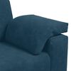 vidaXL 2-teiliges Sofa-Set mit Kissen, blauer Samt