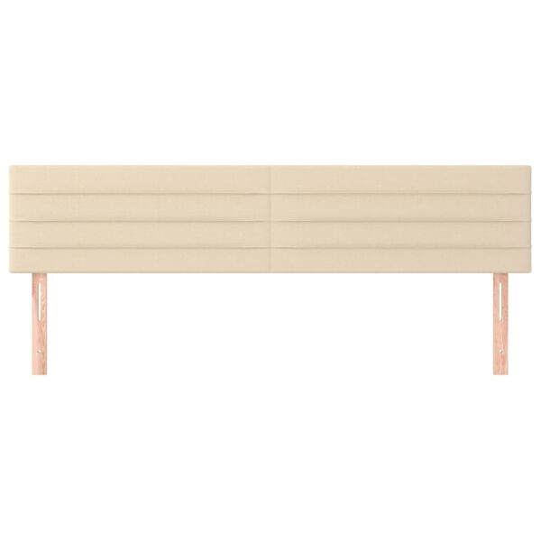 vidaXL Kopfteile 2 Stk. Creme 100x5x78/88 cm Stoff