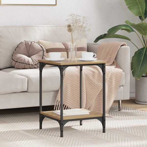 vidaXL Couchtisch Artisan-Eiche 40 x 40 x 55 cm Holzwerkstoff