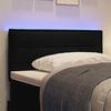 vidaXL LED Kopfteil mit LED-Lichtleisten Schwarz 90 cm Polyester