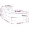 vidaXL Boxspringbett mit Matratze Dunkelblau 90x200 cm Samt