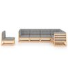 vidaXL 7-tlg. Garten-Lounge-Set mit Kissen Massivholz Kiefer