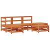 vidaXL Garten-Lounge-Set 5 pcs Wachsbraun Massives Kiefernholz