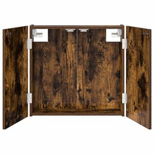 vidaXL Dartboard Schrank Raucheiche 56 x 12 x 53,5 cm Holzwerkstoff