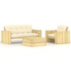 vidaXL 3-tlg. Garten-Lounge-Set mit Kissen Kiefernholz Impr&auml;gniert