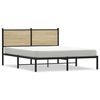 vidaXL Metallbett ohne Matratze Sonoma-Eiche 140x190 cm