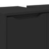 vidaXL Badezimmerwaschbecken-Schrank mit Regal Schwarz 60 x 30 x 60 cm