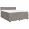 vidaXL Boxspringbett mit Matratze Taupe 200x200 cm Stoff