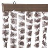 vidaXL Insektenschutz-Vorhang Taupe und Wei&szlig; 100x220 cm Chenille