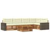 vidaXL Outdoor-Sofagarnitur 6 stk. Natur und Creme Polyester