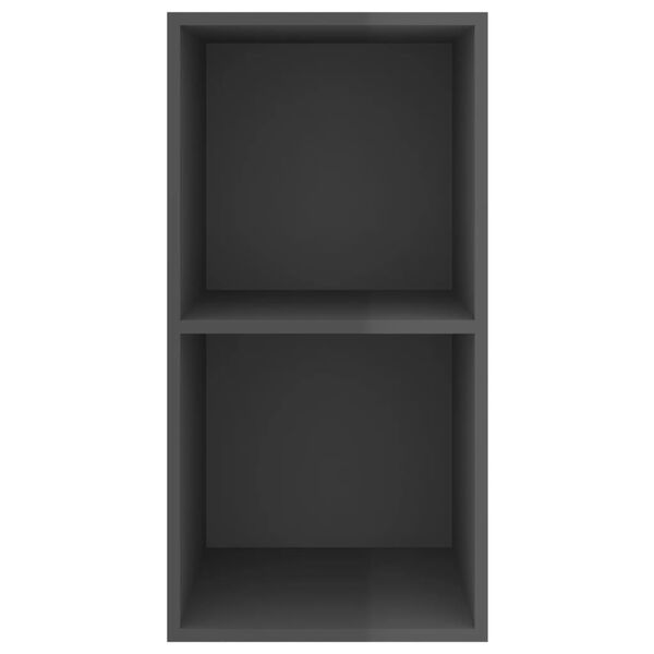 vidaXL TV-Wandschrank Hochglanz-Grau 37x37x72 cm Holzwerkstoff
