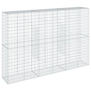 vidaXL Gabione mit Deckel 300x50x200 cm Verzinktes Eisen