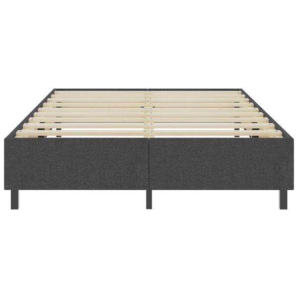 vidaXL Boxspring-Bettgestell Grau Stoff 140x200 cm