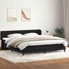 vidaXL Boxspringbett mit Matratzen Schwarz 180x210 cm Samt