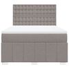 vidaXL Boxspringbett mit Matratze Taupe 140x190 cm Stoff