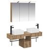 vidaXL Badezimmerschrank-Set 4 pcs Artisan-Eiche 100 x 14,5 x 70 cm