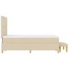 vidaXL Boxspringbett mit Matratze Creme 120 x 190 cm Stoff