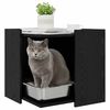 vidaXL Katzenstreu Box Umz&auml;unung Schwarz Eichen-Optik 53 x 53 x 51 cm