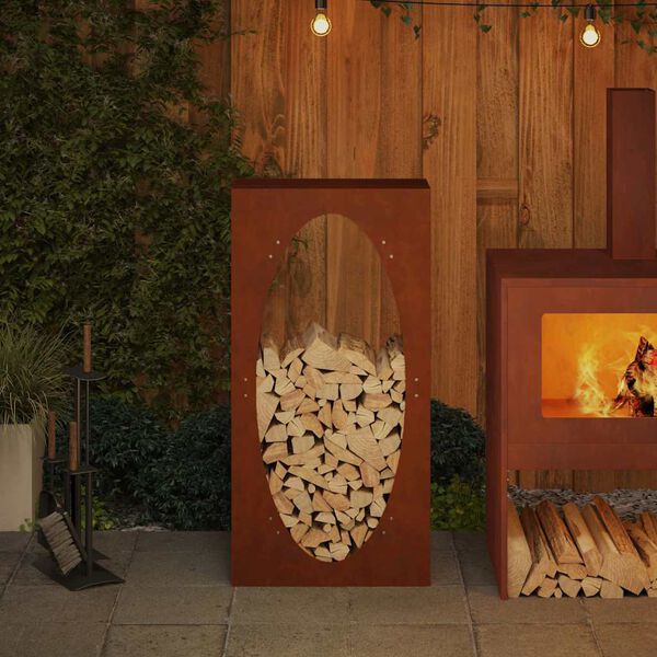 vidaXL Brennholzregal 50x23x100 cm Wetterfester Stahl