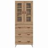 vidaXL Highboard-Schrank mit Regal 2 pcs Artisan-Eiche Holzwerkstoff