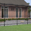 vidaXL Gartenzaun Woerden mit Speerspitze Schwarz 240 x 175 cm Stahl