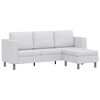 vidaXL Modulsofa 3-Sitzer Kunstleder Wei&szlig;