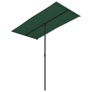 vidaXL Sonnenschirm mit Aluminium-Mast 180x110 cm Gr&uuml;n