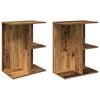 vidaXL Nachttische 2 Stk. Altholz-Optik 46,5x29x61 cm Holzwerkstoff