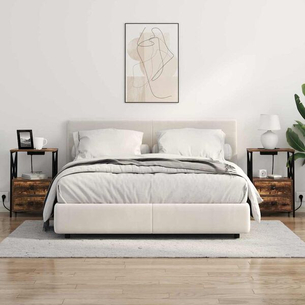 vidaXL Nachttisch Ger&auml;ucherte Eiche 40 x 31 x 60 cm Holzwerkstoff