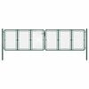 vidaXL Gartentor aus Stahl 400 x 125 cm Gr&uuml;n