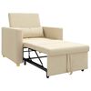 vidaXL Ausziehbare Schlafcouch Einzel Creme 90 x 165 x 87 cm Stoff