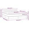 vidaXL Boxspringbett mit Matratze & LED Dunkelgrau 160x200 cm Samt